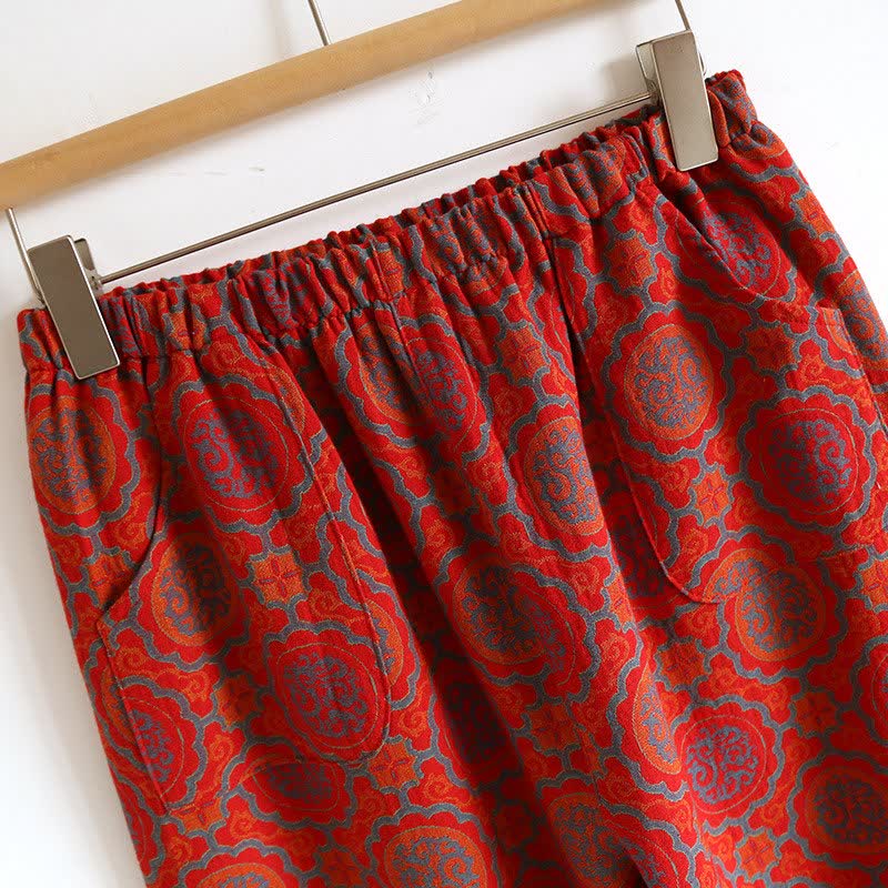 Orientalisches Retro-Loungewear-Set aus Baumwolle mit Quasten - image 12