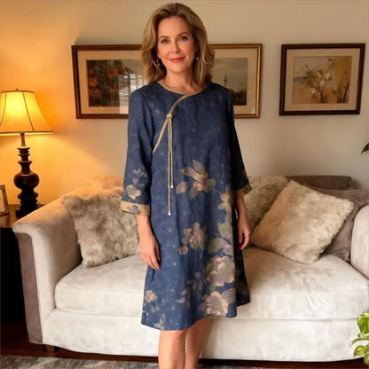 Nachthemd aus Baumwollgaze mit Blumenmuster im orientalischen Stil - image 1