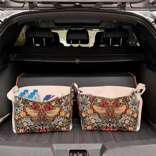 Abnehmbarer Aufbewahrungsbehälter im William Morris-Stil - 2 STÜCKE - 9" B x 13"L x 9" H - image 0