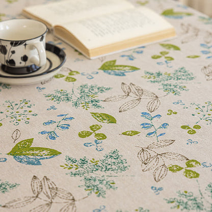Tischdecke mit Quasten und frischem Blattmuster - image 3