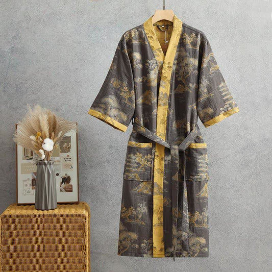 Yukata-Robe aus Baumwollgaze im Querformat - XL - image 0