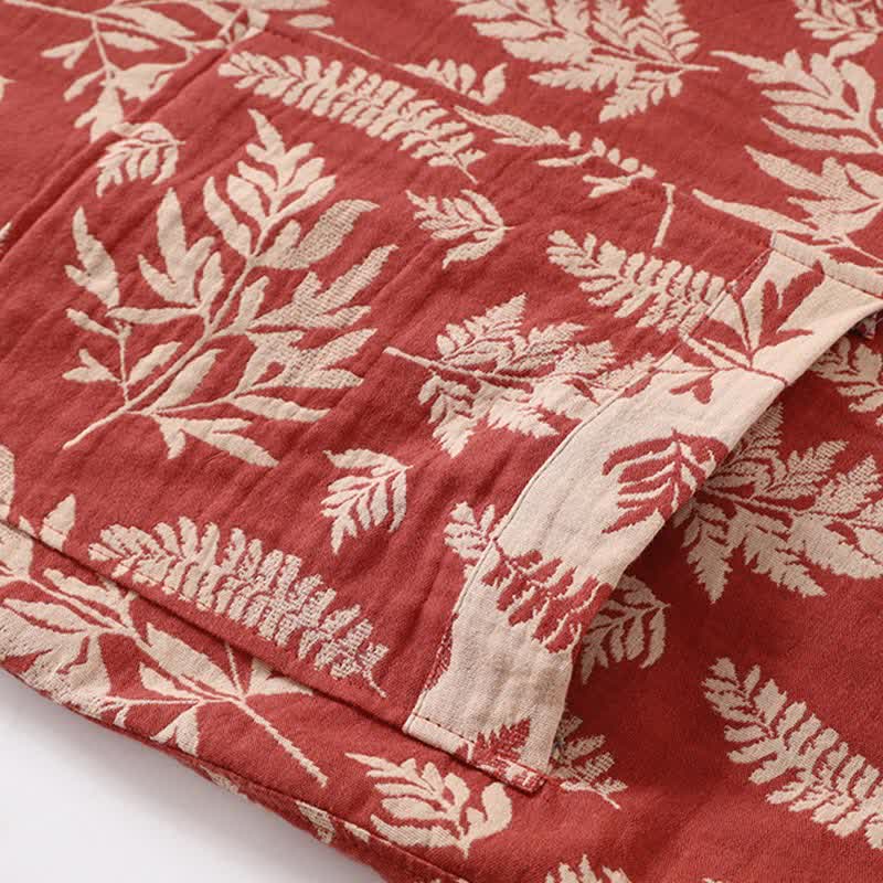 Blatt-Baumwollgaze-Kimono-Yukata-Robe - image 2