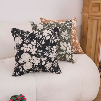 Kissen mit Blumenblatt-Motiv und Einsatz - image 0