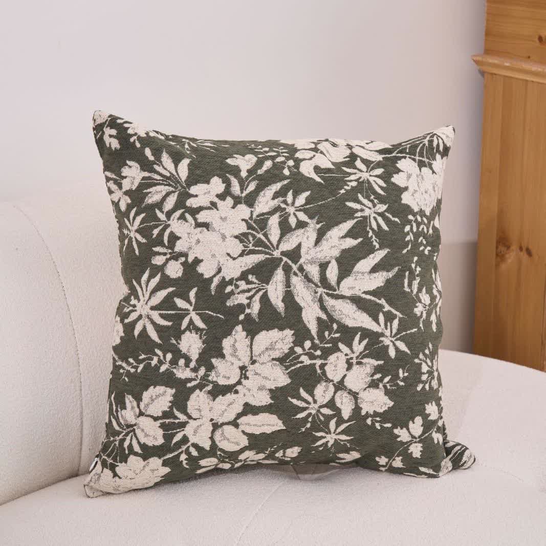 Kissen mit Blumenblatt-Motiv und Einsatz - Dunkelgrün - 60cm x 60cm - image 9