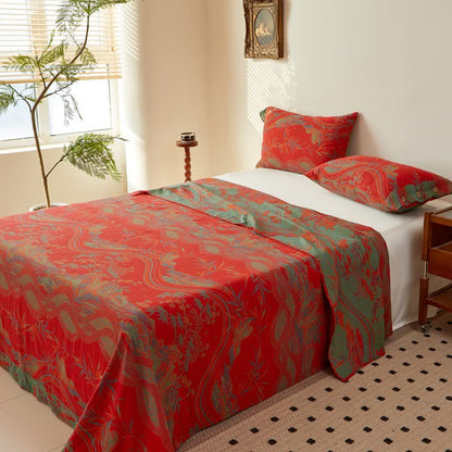 Ländliche Vintage-Bettwäsche aus Jacquard-Baumwollgaze - image 1