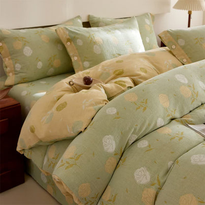 Bettwäsche aus Baumwollgaze mit Jacquardmuster in Pastellrosa - image 4