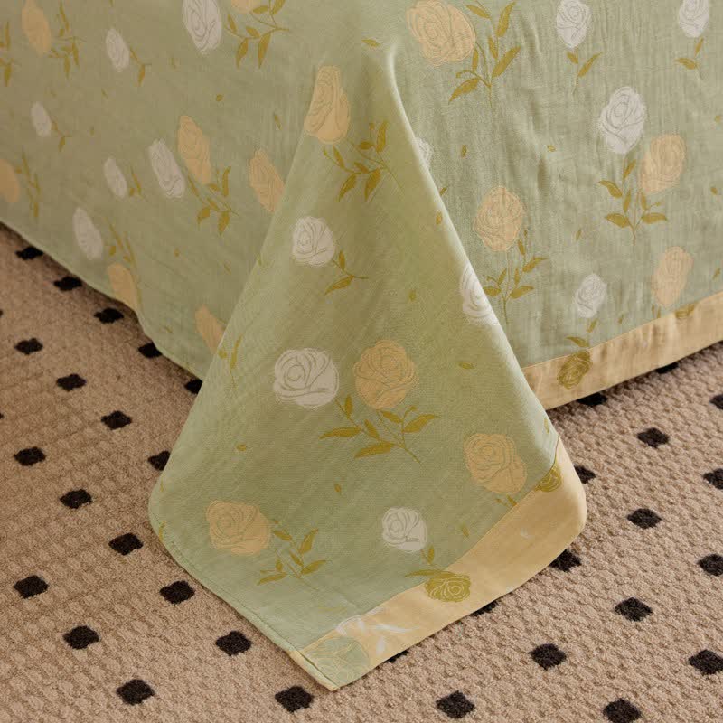 Bettwäsche aus Baumwollgaze mit Jacquardmuster in Pastellrosa - image 8