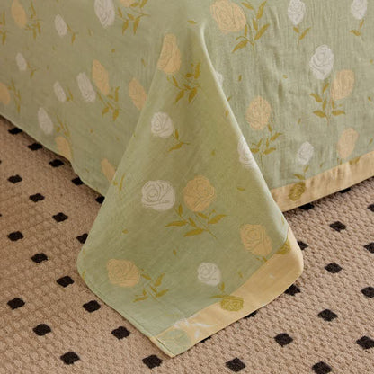 Bettwäsche aus Baumwollgaze mit Jacquardmuster in Pastellrosa - image 8