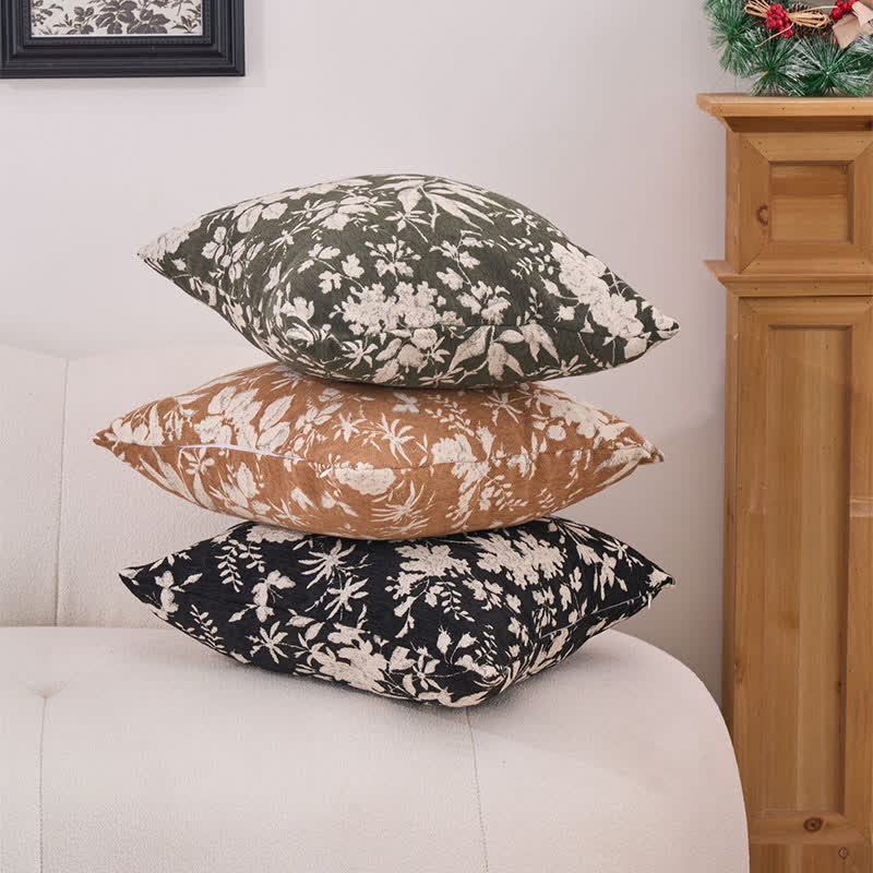 Kissen mit Blumenblatt-Motiv und Einsatz - image 3