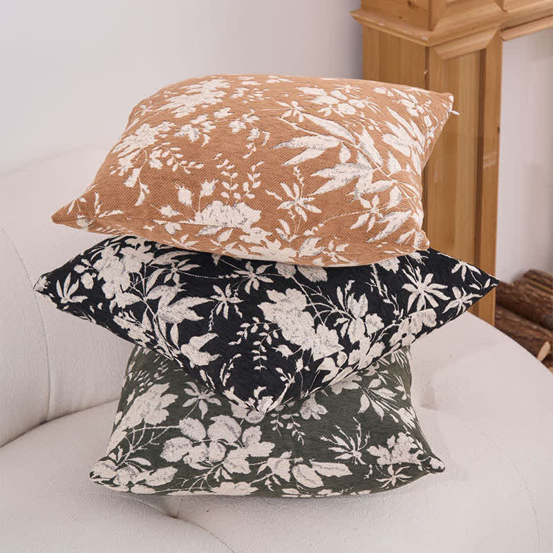 Kissen mit Blumenblatt-Motiv und Einsatz - image 4