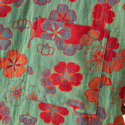 Kimono-Bademantel aus Baumwollgaze mit Pflaumenblüten-Print - image 17