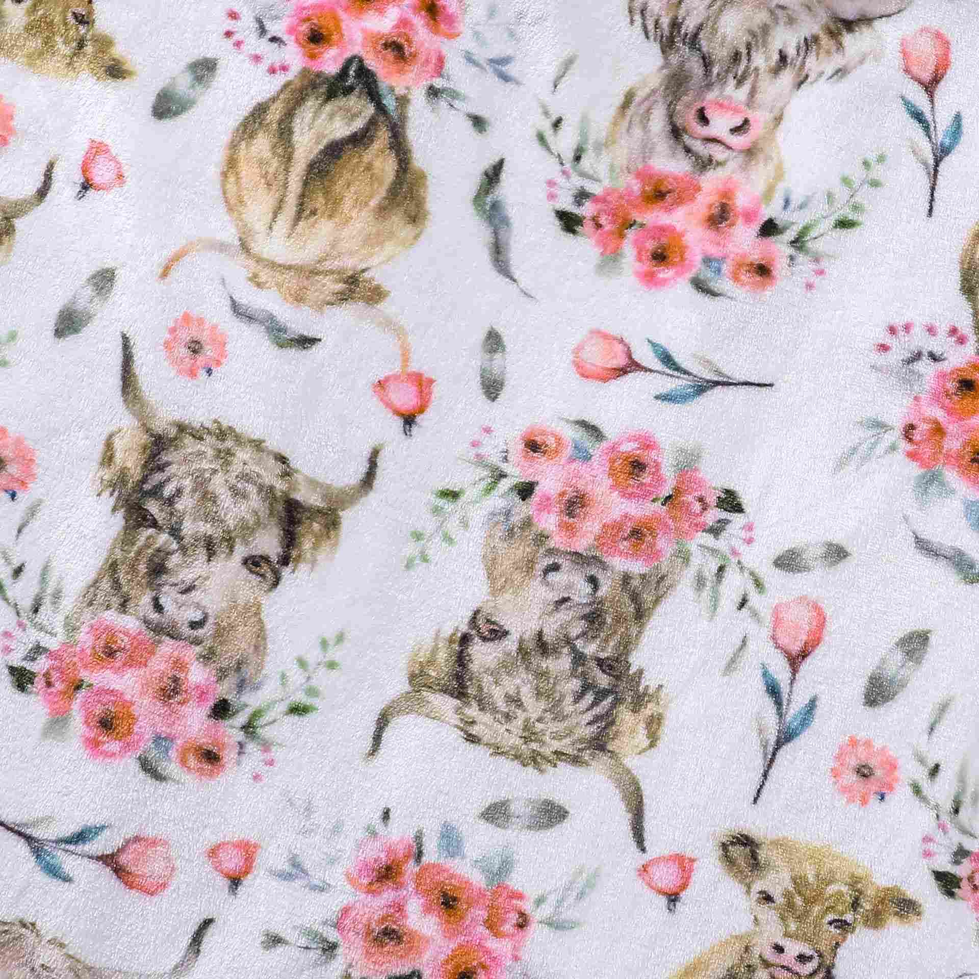 Plüsch-Bademantel mit Tier- und Blumenmuster - image 7