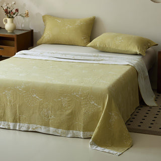 Vintage Jacquard Baumwollgaze Bettlaken Tagesdecke - Tagesdecke mit 2 Kissenbezügen - 240cm x 270cm - image 0