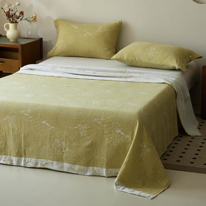 Vintage Jacquard Baumwollgaze Bettlaken Tagesdecke - Tagesdecke mit 2 Kissenbezügen - 240cm x 270cm - image 0
