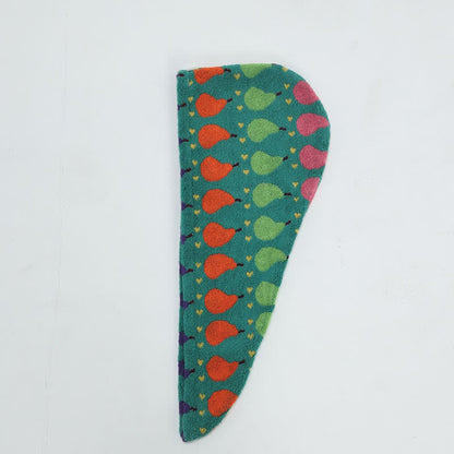 Handtuch zum Trocknen von Haaren aus Baumwolle mit Birnenmotiv - image 9