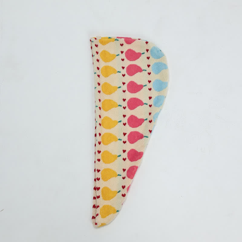 Handtuch zum Trocknen von Haaren aus Baumwolle mit Birnenmotiv - image 4