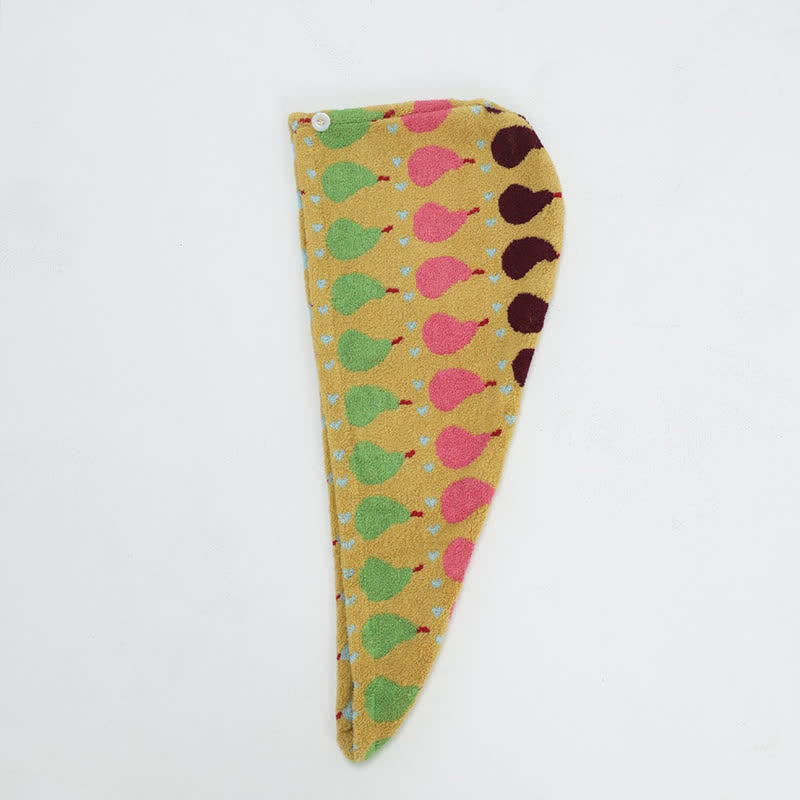 Handtuch zum Trocknen von Haaren aus Baumwolle mit Birnenmotiv - image 13