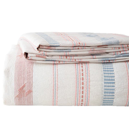 Gestreifte Jacquard-Tagesdecke aus reiner Baumwolle - image 9