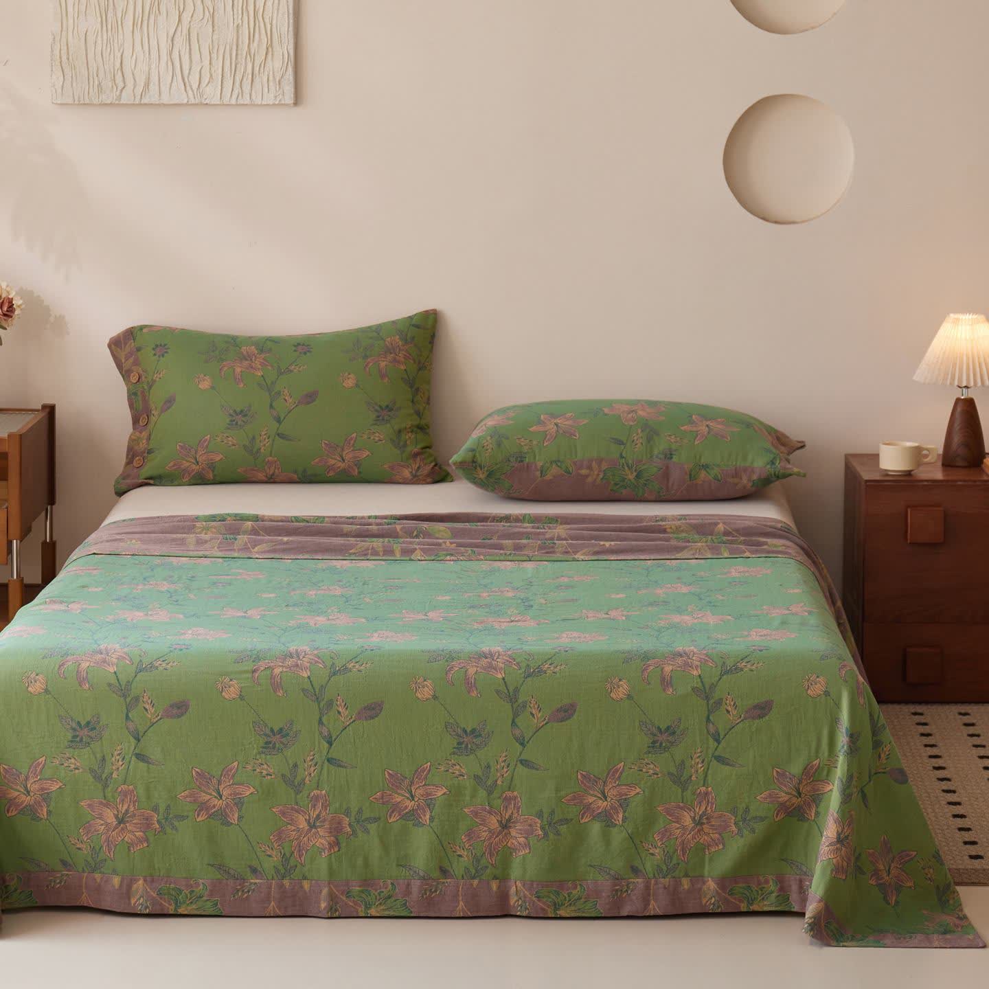 Tagesdecke „Lily“ aus Baumwollgaze im Jacquard-Stil - image 1