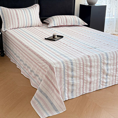 Gestreifte Jacquard-Tagesdecke aus reiner Baumwolle - image 4