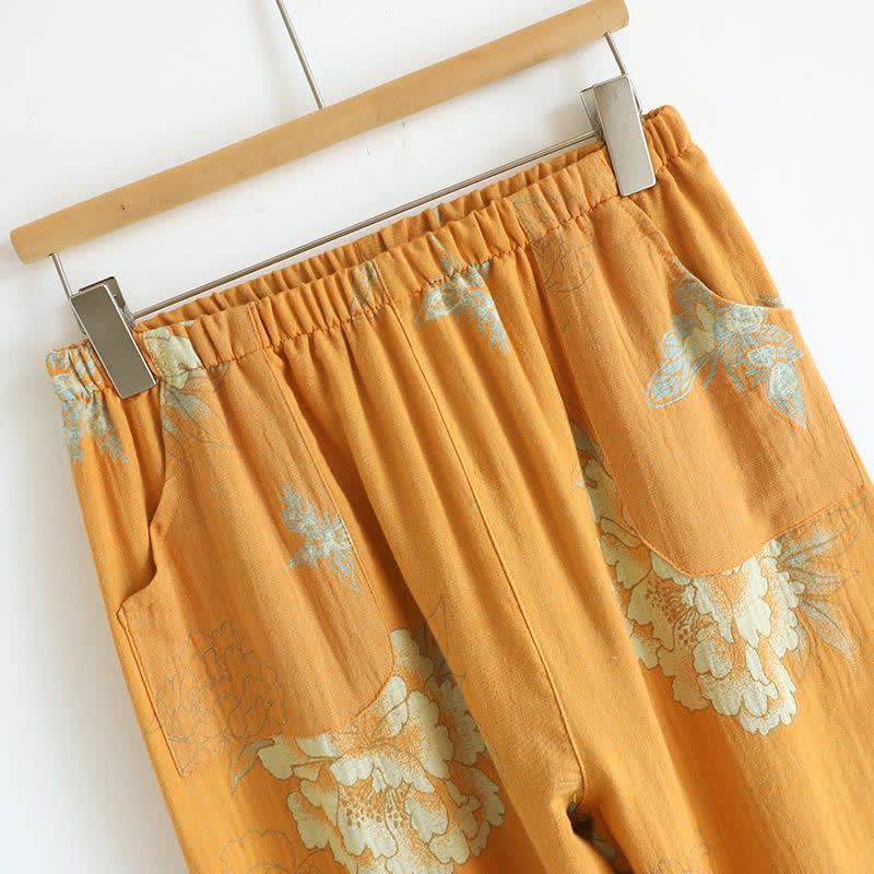Pyjama-Set aus Baumwolle im orientalischen Stil mit Pfingstrosen - image 11