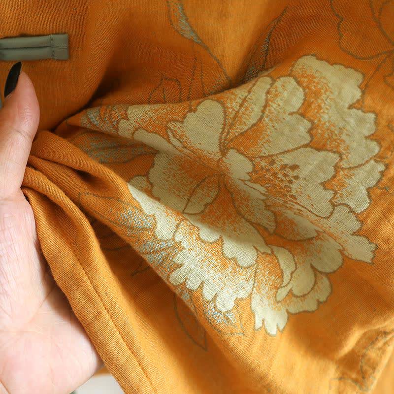 Pyjama-Set aus Baumwolle im orientalischen Stil mit Pfingstrosen - image 10