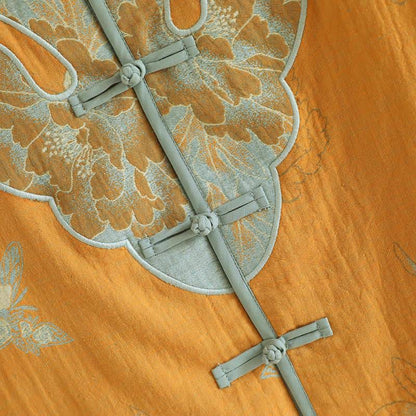 Pyjama-Set aus Baumwolle im orientalischen Stil mit Pfingstrosen - image 4