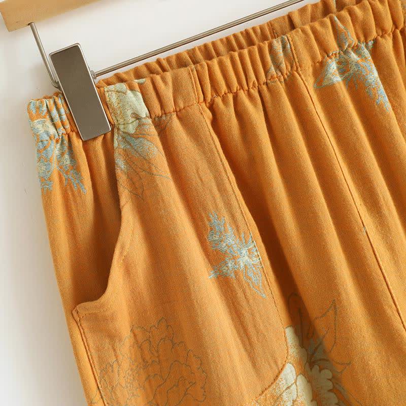 Pyjama-Set aus Baumwolle im orientalischen Pfingstrosen-Stil - image 12