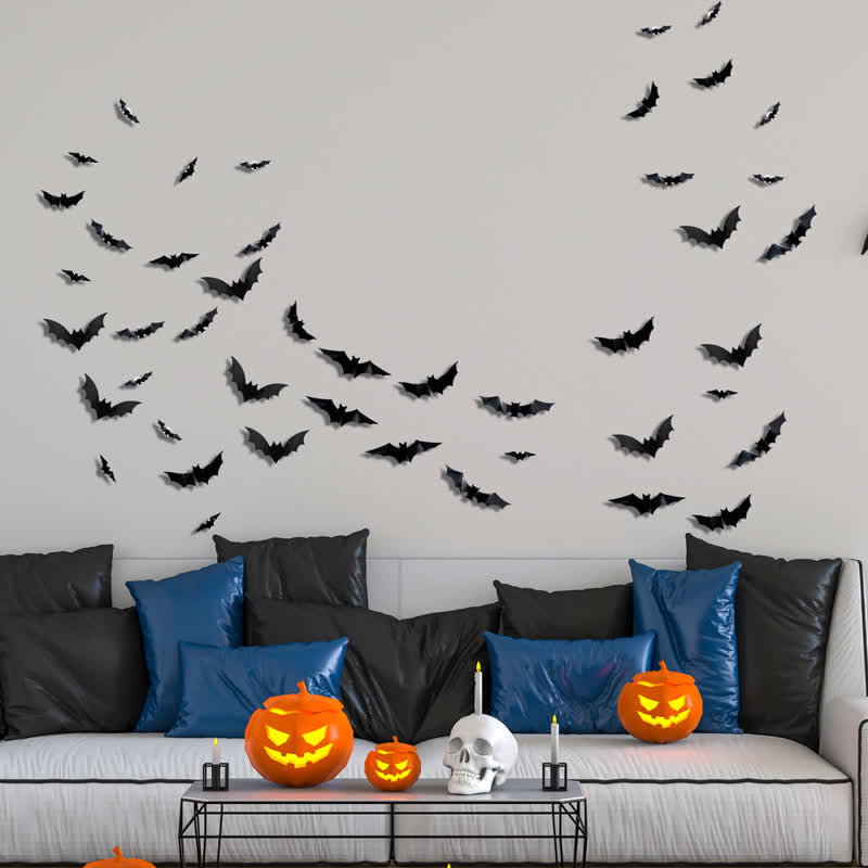 Halloween 3D LED Fledermaus Glitzer Wanddekoration - image 5