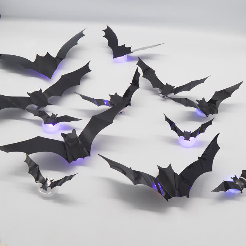 Halloween 3D LED Fledermaus Glitzer Wanddekoration - image 6