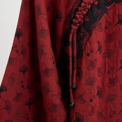 Ginkgoblatt-Pyjama aus Baumwolle mit orientalischer Quaste - image 3