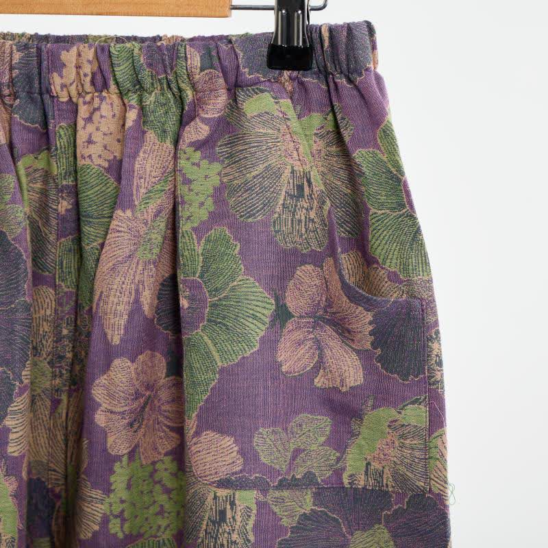 Pfirsichblüten-Pyjama aus Baumwolle mit orientalischer Quaste - image 4