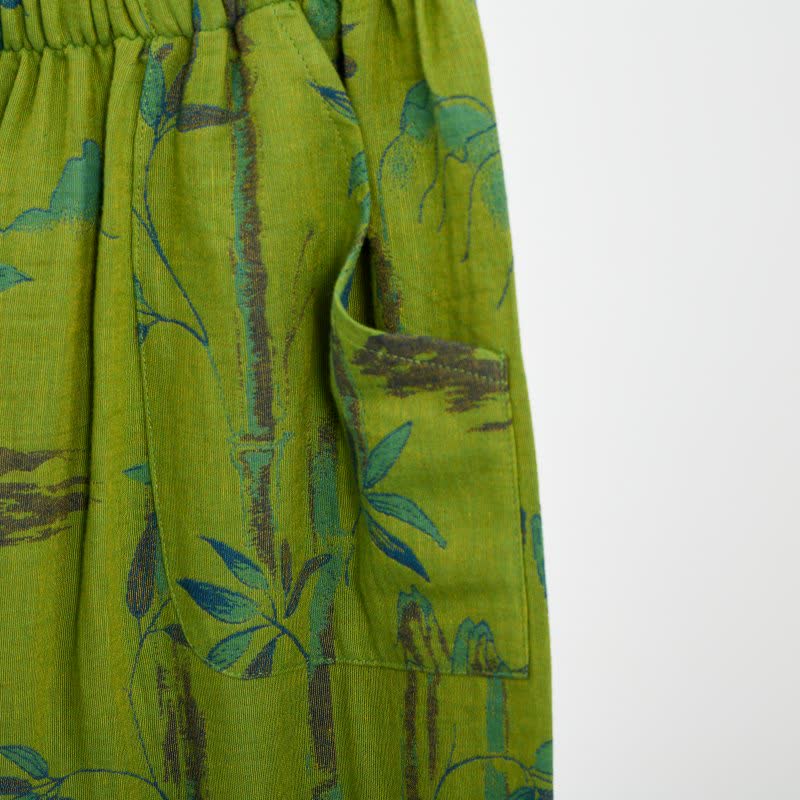 Bambus Orientalisches Pyjama-Set aus Baumwolle mit Quasten - image 6