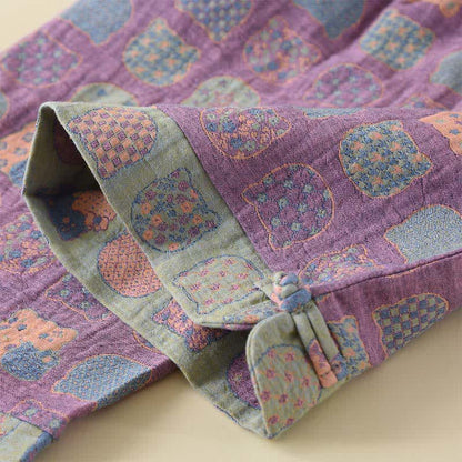 Vintage Baumwoll-Katzen-Langarm-Pyjama - image 3