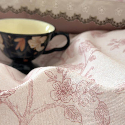 Bettwäscheset aus Baumwollspitze mit Blumenmuster im Vintage-Stil - image 8