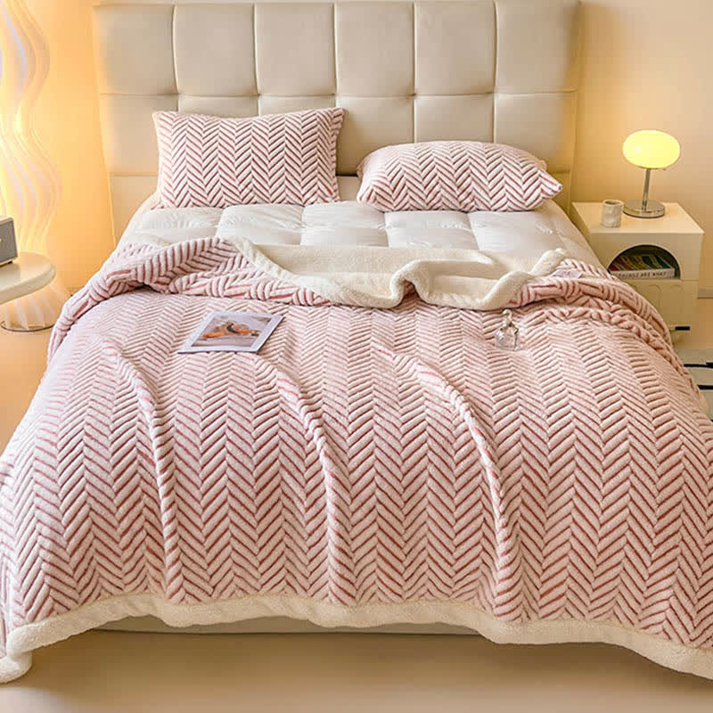 Moderne gestreifte Jacquard-Überwurfdecke - image 11