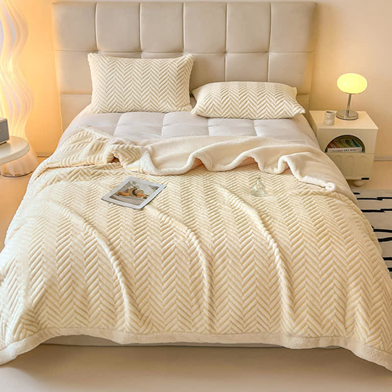 Moderne gestreifte Jacquard-Überwurfdecke - image 21