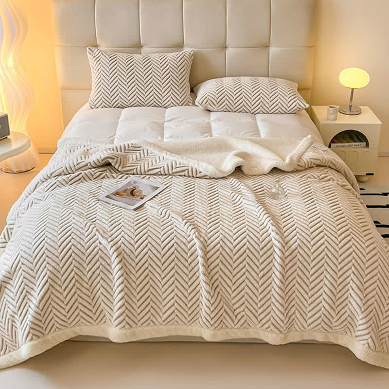 Moderne gestreifte Jacquard-Überwurfdecke - image 13