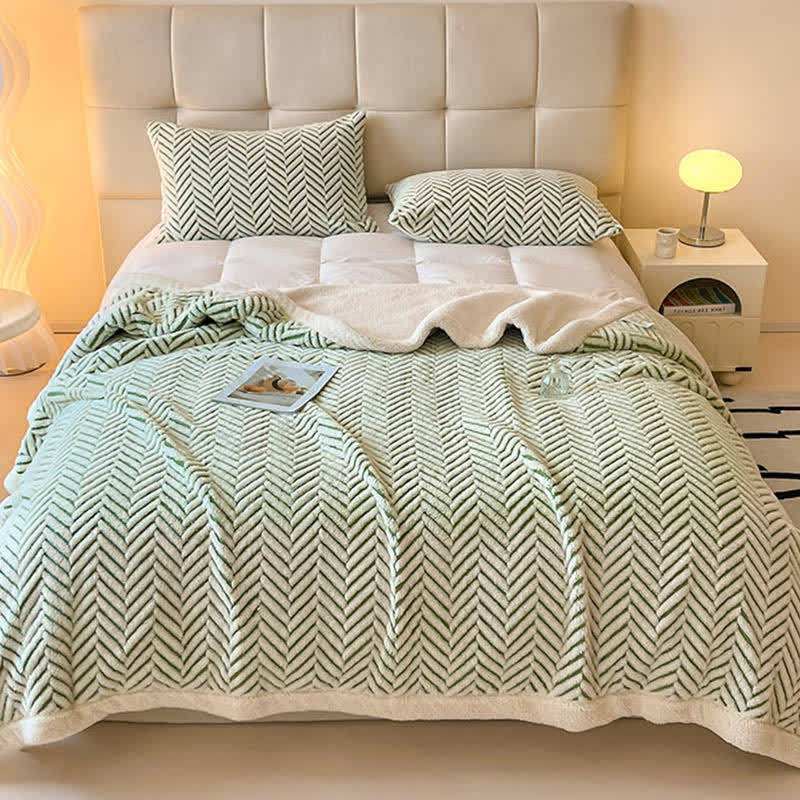 Moderne gestreifte Jacquard-Überwurfdecke - image 19