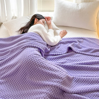 Warme Jacquard-Überwurfdecke mit Punkten - image 4