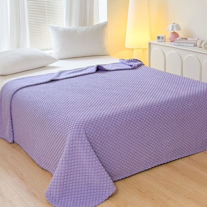 Warme Jacquard-Überwurfdecke mit Punkten - image 1