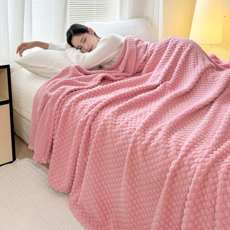 Warme Jacquard-Überwurfdecke mit Punkten - image 9