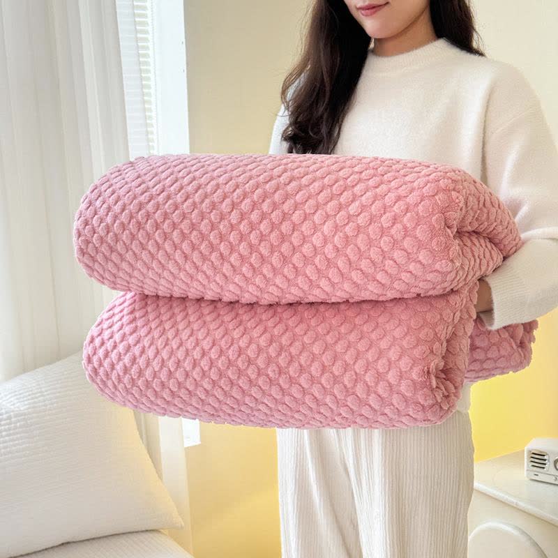 Warme Jacquard-Überwurfdecke mit Punkten - image 10