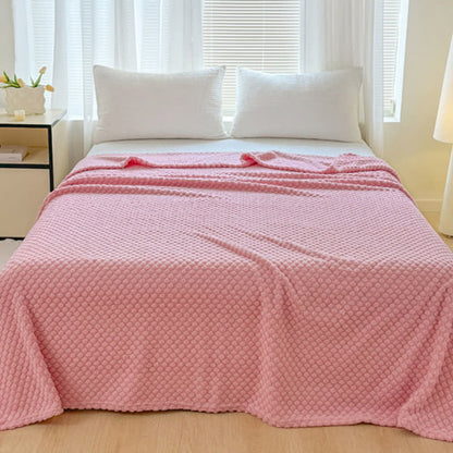 Warme Jacquard-Überwurfdecke mit Punkten - Rosa - 200cm x 230cm - image 7