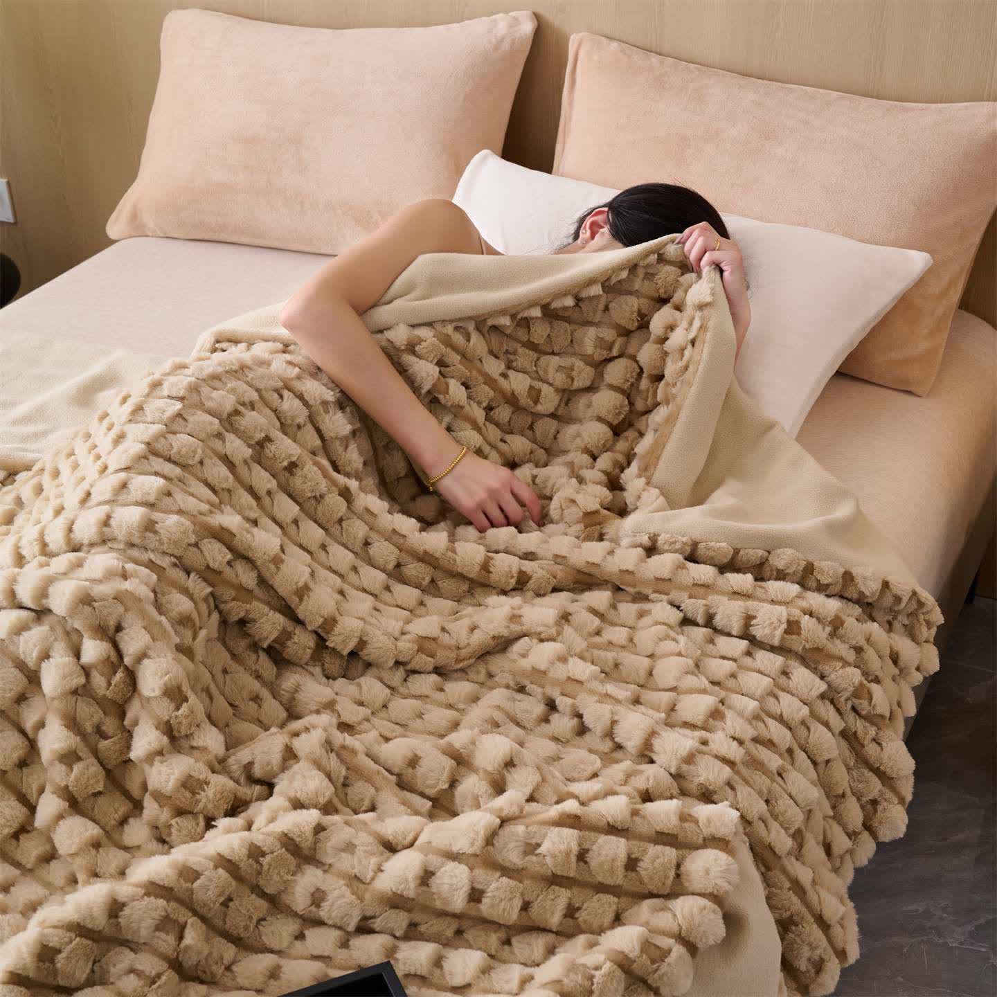 Moderne, luxuriöse Fleece-Überwurfdecke - image 2