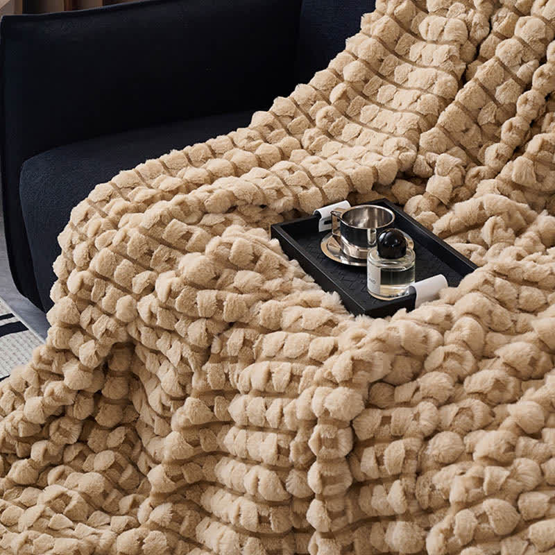 Moderne, luxuriöse Fleece-Überwurfdecke - image 9