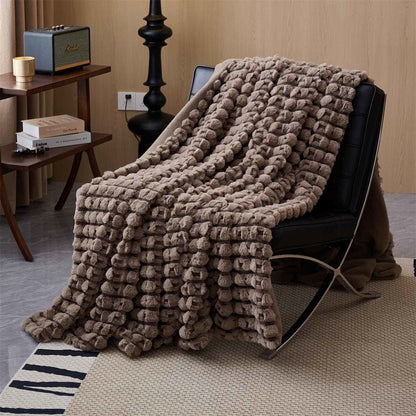 Moderne, luxuriöse Fleece-Überwurfdecke - Braun - 200cm x 230cm - image 14
