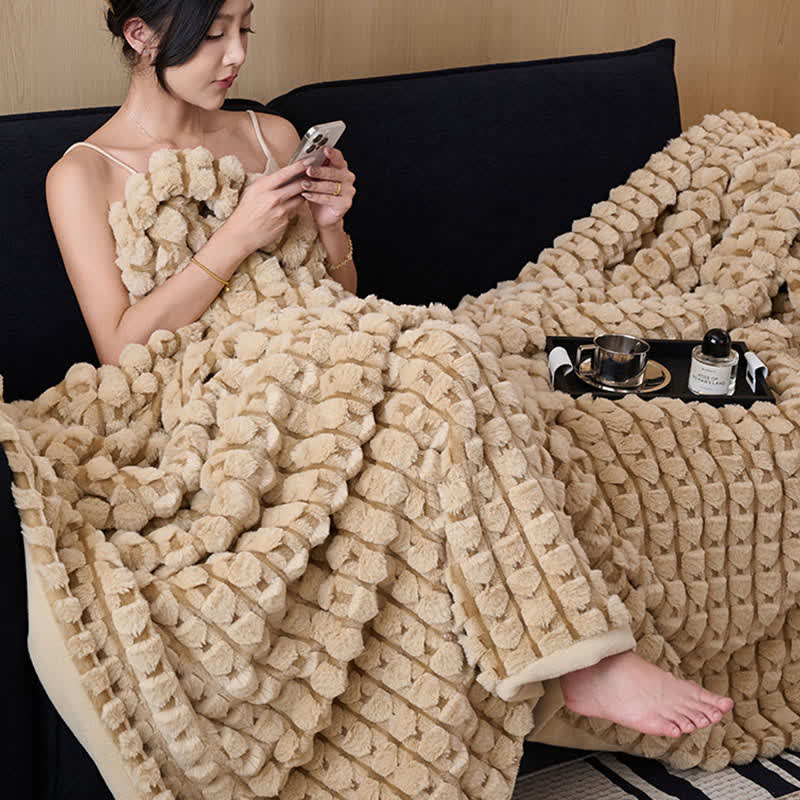 Moderne, luxuriöse Fleece-Überwurfdecke - image 6