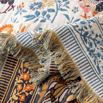 Baumwollgaze-Steppdecke mit Hühnerblumenmotiv im Landhausstil - image 3