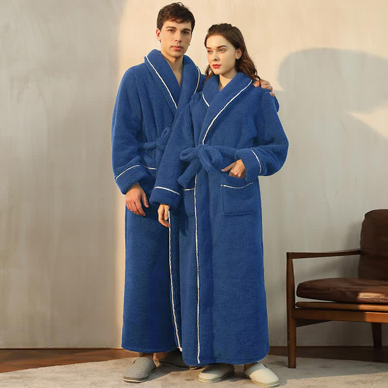 Ownkoti Bequemer Fleece-Pyjama, langer Bademantel - image 9